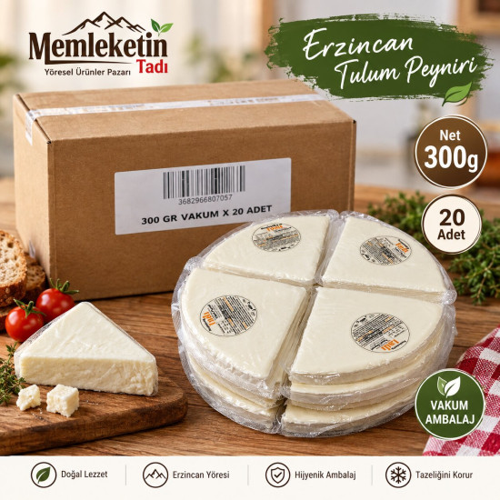 20 adet 300g vakum dilim Erzincan bidon tulum peyniri