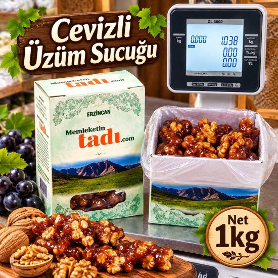 Kelebek Cevizli Üzüm Sucuk 1kg